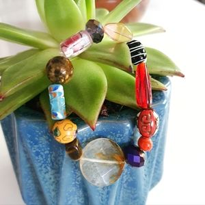 Multicolor Gemstones Stretch Bracelet